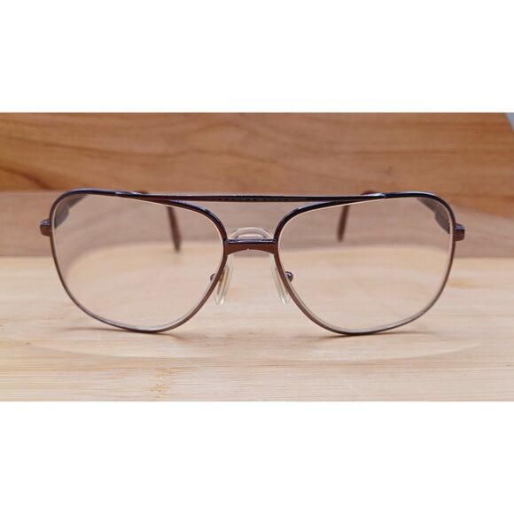 L Amy Westport Brown Navigator Frame Eyeglasses 57 15 145 Made in France - Picture 1 of 13